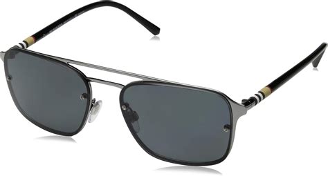 burberry 0be3095|Burberry 0BE3095 Gunmetal/Dark Grey Polarized One Size.